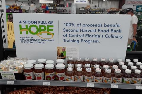 Four Sanford stores are selling A Spoon Full of Hope products to raise money for the Second Harvest Food Bank of Central Florida. 