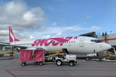 Canadian airlines Swoop (above) and Flair will begin service to Sanford in the fall.
