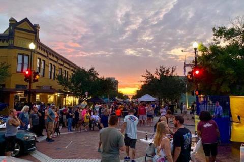 Alive After 5 (above) will restart each second Thursday of the month in downtown Sanford. 