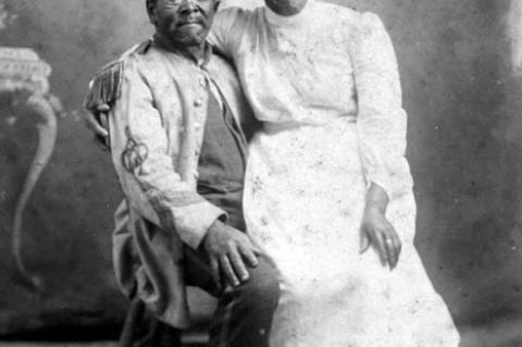 Sanford gentleman known as Old Shad in a photo from circa 1910 seen her with his wife. 