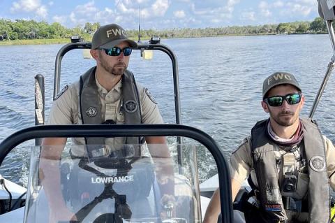 FWC Law Enforcement officers patrolling Florida waterways.