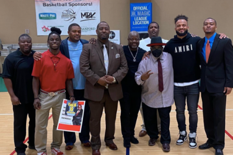 Guests of honor at Saturday’s Boys II Men event at the Westside Center.