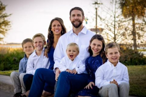 Brady Duke (center) with his family. Duke is a former U.S. Navy Seal and will run for the Florida District 7 Congressional seat.