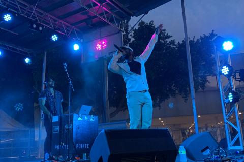 Headliner Willie Jones performs at the C3 Festival this past Saturday night along Sanford’s RiverWalk. 