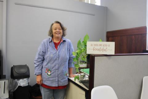 Krysty Carr, Executive Director for the Sanford Chamber, was happy to move into the Welcome Center building last week.