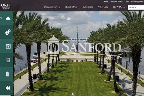 The City of Sanford will update its website (above) to conform to Americans with Disabilities Act (ADA) standards.