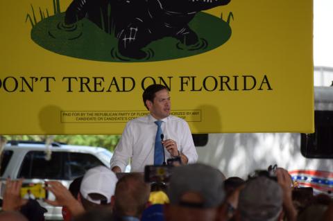 Senator Marco Rubio at Horsepower Ranch in Geneva on Wednesday for the Keep Florida Free Tour.