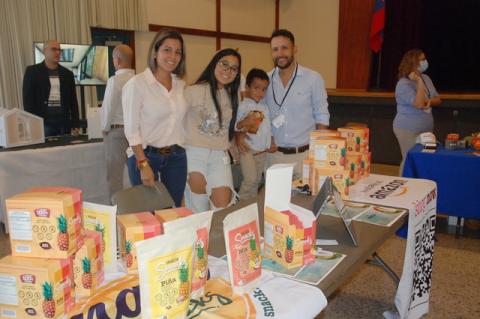 The Quesada family includes from left, Lina, Manuela, Emilio and Victor. The represented their family business of dried fruit products called Macu.