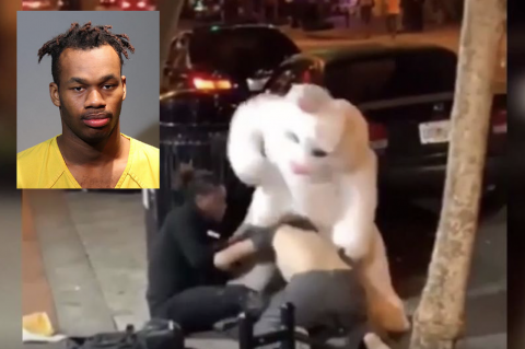 The Orlando Easter bunny (Antoine McDonald, above) made headlines Easter weekend of last year when he stopped a man who was assaulting a woman. 