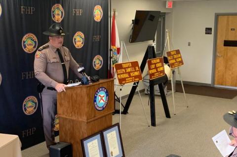 During a ceremony on Nov. 20 three fallen troopers were honored by having portions of roads named after them. 