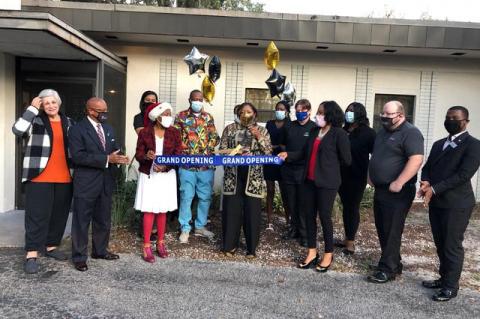 Star Studded Realty Group celebrates their grand opening in downtown Sanford on Thursday.