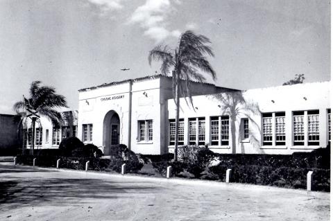 The historic Crooms Academy in 1968.