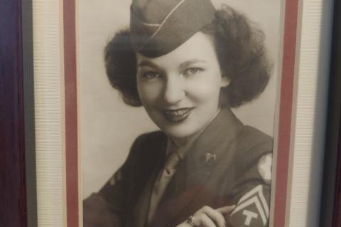 97-year-old Ruth Jones (above) was the oldest veteran, a World War II veteran, on the Honor Flight. 