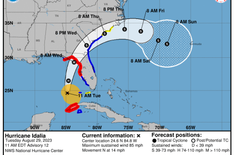Seminole County remained under a Tropical Storm Warning as of Tuesday.