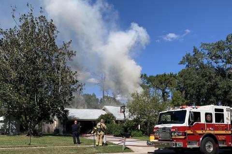The house fire on East Hornbeam Drive in Longwood was quickly extinguished by the Seminole County Fire Department. 