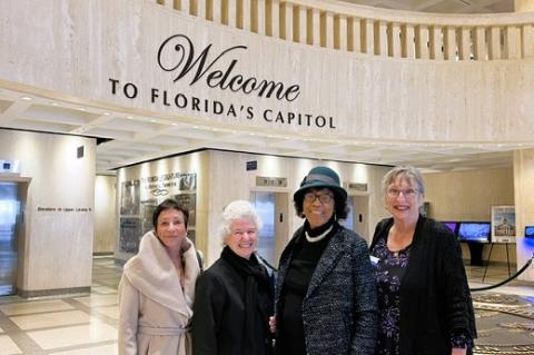Members of the League of Women Voters of Seminole County (above) in Tallahassee last year.
