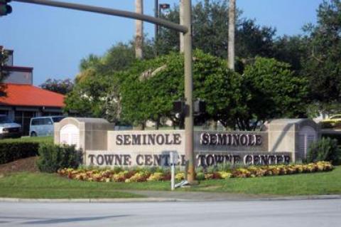 One of the entrances to the Seminole Towne Center, which opened in 1995.