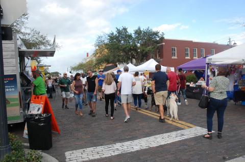 Events such as the Food Truck Bizaar and Alive After 5 could return to downtown Sanford after the Governor lifted regulations. 