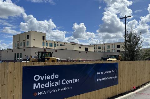 Construction has already begun on the Oviedo Medical Center expansion(above). 