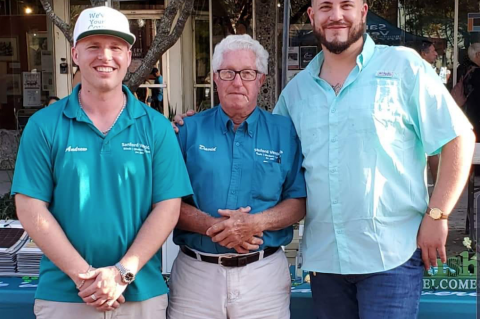Andrew Whitlock (from left), his father David Summers and business partner James Micheli are keeping their local business Sanford Verticals afloat after three decades in the area