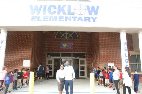 Wicklow Elementary, one of the locations for the food distribution.