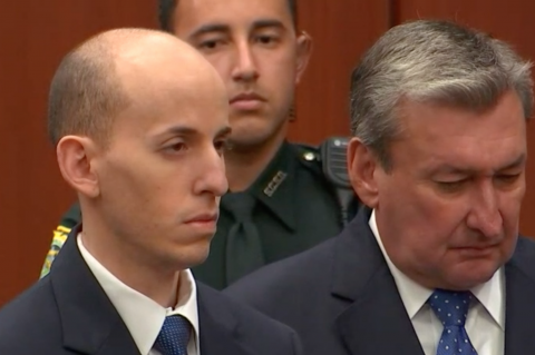 Grant Amato and his attorney Jeff Dowdy during the reading of his sentence.