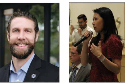 Brady Duke of Oviedo (left) announced he will run as a Republican for the congressional District 7 seat now held by U.S. Rep. Stephanie Murphy (right).