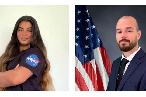 Seminole State College of Florida students Grace Calderon Santiago (left) and Joseph A. McManus will attend the NCAS Virtual Experience.