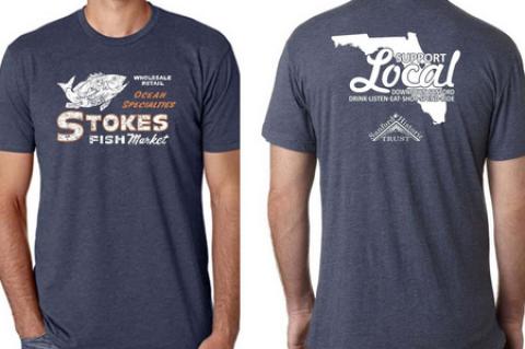 The Sanford Historic Trust has begun selling T-shirts (above) to help raise money for the restoration efforts for the Stokes sign. 