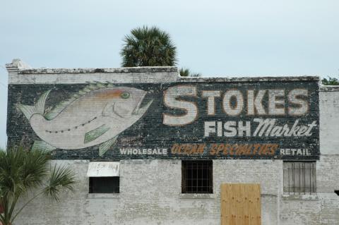 The Stokes Fish Market mural has become one of the more famous murals in Sanford. 