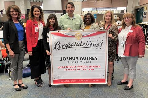 2024 Middle School Teacher of the Year Joshua Autrey