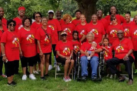 The Manning Family Reunion 2018 (Seated, first row-center: Mother Rebecca Henderson of Sanford, FL)