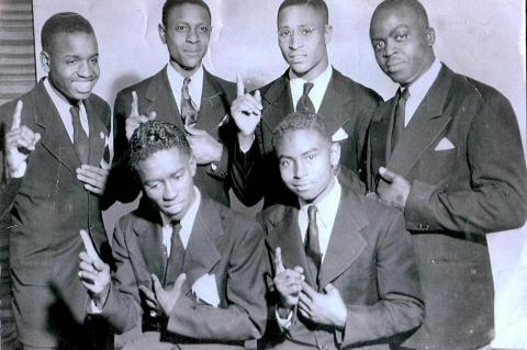 The Singing Kings of Joy (throw-back picture) Pictured, L-R: Thomas Lawson, Cleve Gipson, Press DeBose, James “Jimmy” Davis and Odell Hunt