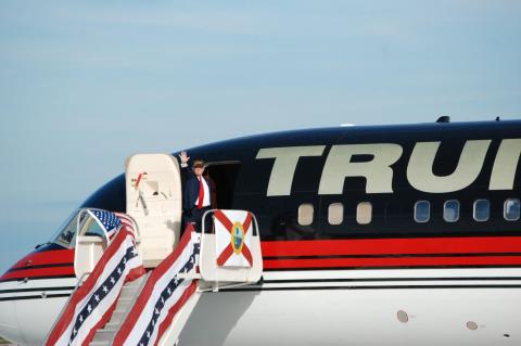 President Trump duing his arrival to the Orlando-Sanford International Airport in 2016. Trump will retun to the airport on Friday. 
