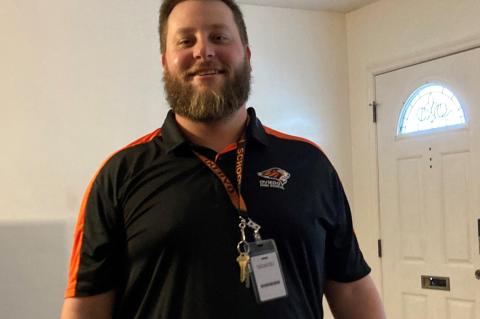 Oviedo High School Teacher Tyler Backel (above) was diagnosed with colorectal cancer.