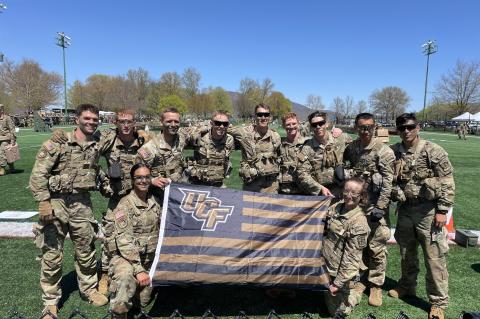 The University of Central Florida Ranger Challenge Team during the Sandhurst Military Skills Competition. 